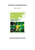 Fundamentals of Business Information Systems Theory (Ch 1-6,8&9)