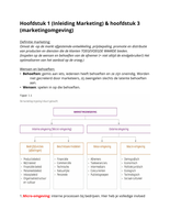 Marketing en Omgevingsanalyse (tentamenweek 1 CE)