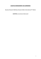 Logistics Management 354 Summaries