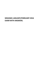 MGG2601 JANUARY 2016 EXAM ANSWERS