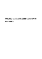 PYC2602 MAY 2016 EXAM ANSWERS