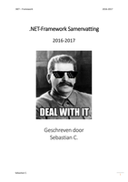 Samenvatting .NET framework 2016-2017