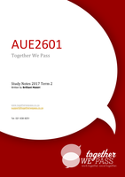 AUE2601 Together We Pass study notes T2 2017