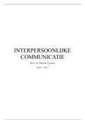 Samenvatting interpersoonlijke communicatie