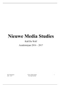 Samenvatting Nieuwe Media Studies