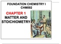 Chapter 1 Matter And Stoichiometry
