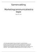 Samenvatting Marketingcommunicatiestrategie 