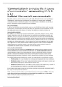 Samenvatting hoofdstuk 1-5&comma; 8 en 13 van boek 'Communication in everyday life'
