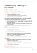 Nederlandse samenvatting Learning & Instruction H2, 3, 4, 5, 6 & 14