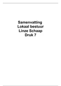 Samenvatting Lokaal bestuur Linze Schaap Druk 7 2015