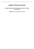 Logistics Management 354 Summaries