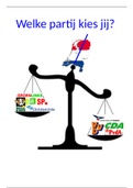 Verslag Politieke partijen 8&comma;8 zeer uitgebreid met een duidelijk verhaal