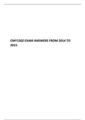 CMY1502 EXAM ANSWERS FROM 2014 TO 2015