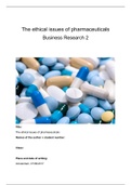 Argument Paper BR2 The ethical issues of pharmaceuticals