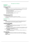 Bedrijfskunde MER P1 - Management inleiding 1 