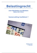 Belastingrecht voor Bachelors en Master - Hoofdstuk 7 - Box 3: inkomen uit sparen en beleggen