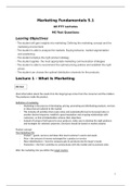 Marketing Fundamentals 5.1 (All lectures and questions)