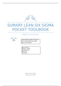 Summary Lean Six Sigma Pocket Toolbook 