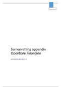 Samenvatting Appendix Openbare financien