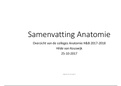 Samenvatting Colleges Anatomie