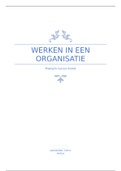 Verslag Werken in een organisatie - Cijfer 8,4