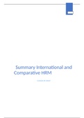 Engelse samenvatting International and Comparative HRM (reader en colleges)