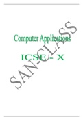 Computer Applications - Class X