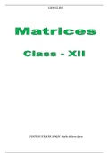 Matrices - Class XII