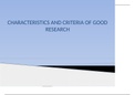 characteristics and criteria of good research
