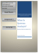Unit 11 Systems Analysis & Design, All Assignments, All Criteria Achieved