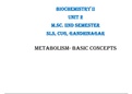 Basic Concepts of Metabolism A