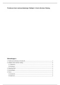 Interventiemethodologie Workbook (draaiboek) Multi criteria decision analysis (MCDA)