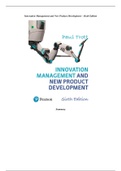 Summary Innovation Management and New Product Development