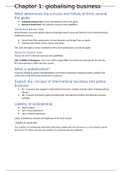 International Business and Strategy - Samenvatting - MBA international relations