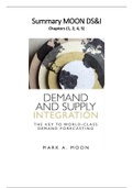 Samenvatting Demand and Supply Integration (DS&I), chapters: 1,2,4 en 5