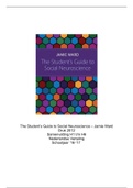 Samenvatting  Neuroscience of social behavior and emotional disorders  Student's Guide to Social Neuroscience H1 T/M H6 