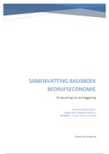 Samenvatting basisboek bedrijfseconomie, financiering & externe verslaggeving