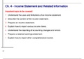 Accy 303 Ch. 4 -Income Statement and Related Information Notes