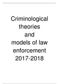 Criminological theories and models of law enforcement