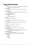 Physiology Exam 1 Study Guide