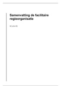 Facilitaire regieorganisatie samenvatting