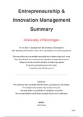 Complete Entrepreneurship & Innovation Management Course Summary