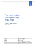 Summary Customer Insight Through Surveys | TiU | MSc. MM / MA
