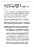 Summary Neuropsychological Assessment (book material)