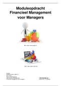 Module opdracht financieel management voor managers, cijfer 9