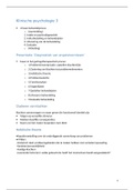 Samenvatting klinische psychologie 3