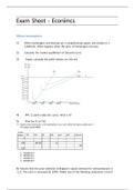 Economics Exam Sheet