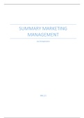Summary Marketing Management