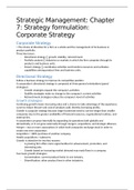 Strategic Management Chapter 7: Strategy Formulation: Corporate Strategy