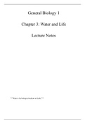 General Biology 115: Chapter 3 Notes